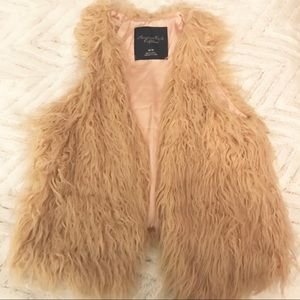 American Eagle fur vest
